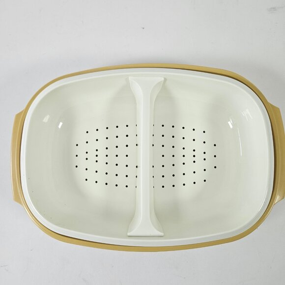 VTG Tupperware 3PC Steamer Serving Bowl Harvest Gold 1273-5 1274-4 1275-4 Canada - Picture 6 of 16